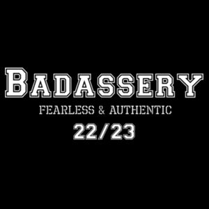 Team badass white on black Design